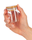 2.3 oz Premium Borosilicate Clear Glass Jars with Bamboo Silicone Sealed Lid (6 Pack)