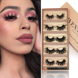 3D Mink Lashes, Dramatic 20-25mm Mink Eyelashes 5 styles Wispy Full Strips Mink Eyelashes Multipack Fluffy Handmade False Eyelashes from Wennalife, MIDNIGHT