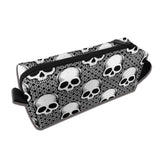 Black And White Skulls Makeup Bag Adorable Travel Cosmetic Pouch Toiletry Organizer Case Gift for Women