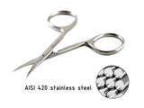 Staleks Professional Cuticle Curved Scissors Stainless Steel Manicure Pedicure Care Tools Nail Beard Eyebrow Eyelash Trimming PRO EXPERT 10 TYPE 1 (18 мм) (SE-10/1)