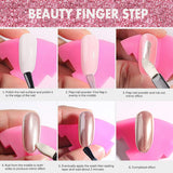 16 Jars Chrome Nail Powder Metallic Nail Art Powder, Mirror Effect Manicure Pigment Laser Synthetic Resin Powder 16Colors Nail Powders Manicure Art Decoration with Eyeshadow Sticks – Never Peel off