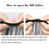 2PCS Wave Side Bangs Real Natural Human Hair Bangs Hair Piece, Clip In Bangs Wave Fringe Hair Extensions (Human Hair, Dark Brown)