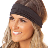 Hipsy Adjustable Cute Fashion Sports Headbands Xflex Wide Hairband for Women Girls & Teens (3pk Charcoal/Floral/Black Xflex)