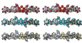 Lot of 6 Small Barrettes Bedecked with Sparkly Stones U86250-1366-6d2