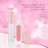 10Packs 6ml Empty Lip Gloss Tubes ULG Plastic Lip Gloss Balm Containers Refillable Cosmetic Empty Tubes for DIY Lip Gloss Balm Cosmetic Travel Toiletries,Pink