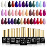 40PC Gel Nail Polish Set Soak Off LED U V Colorful Manicure Nail Art Design