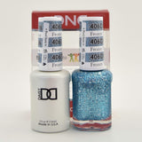 DND Gel & Matching Polish Set #406 - Frozen Wave. Buy 5 any colors get 1 Diamond super fast drying top coat 0.5 oz Free