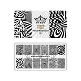 PUEEN Nail Art Stamping THEME PARK GIFT SET 01-4 Theme Park Plates - 125x65mm Unique Nailart Polish Stamping Manicure Image Plate Accessories Kit -BH000859