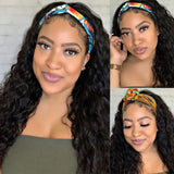 Human Hair Headband Wigs for Black Women Deep Wave Headband Wigs 150 Density Glueless Non Lace Front Wig Human Hair Wigs Deep Curly Hair Wig with Headbands No Plucking Wigs (14)