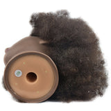 Afro Mannequin Head 100% Human Hair 8"Cosmetology Manikin Training Head with Free Clamp