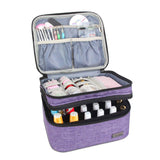 Luxja Nail Polish Carrying Case - Holds 20 Bottles (15ml - 0.5 fl.oz), Portable Organizer Bag for Nail Polish and Manicure Set, Purple