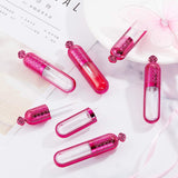 20 Pieces Empty Plastic Lip Gloss Tube Refillable Lip Balm Bottle Reusable Sample Bottle Container with Lid for Lipstick Cosmetic Women Girls, 3 m (Rose Red)
