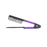 Herstyler Straightening Comb For Hair - Flat Iron Comb For Great Tresses - Hair Straightener Comb With A Grip - Keratin Comb For Knotty Hair - Hot Iron Comb To Smooth Hair - Trendy Set of 2 - Purple