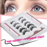 Magnetic Eyelashes Kit with Magnetic Eyeliner, HOCOSY Fake Eyelashes Pack Natural for Lashes, includes 5 Pairs Reusable Lashes, Eyebrow Tweezers, 2 Tubes of Magnetic Eyeliner