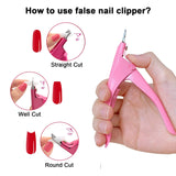 Acrylic False Nail Tips Kit, 600pcs Coffin Clear and Natural Half Fake Nail Tips with Storage Case,5 Nail Glues,1 Professional Nail Clipper,Nail File,Sponge Polishing,Nail Glue Remover