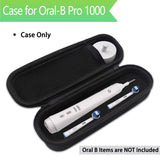 Oral B Toothbrush Hard Travel Case Carrying Bag, Fits for Oral-B Pro 1000, 2000, 3000, 3500, 1500 Electric Toothbrush, Mesh Pocket for Accessories and Soft Lining inside the Case for Protection