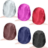 6 Pieces Large Satin Silk Bonnet Satin Sleeping Cap 2.36 Inch Elastic Wide Band Hat Adjustable Night Sleeping Hair Bonnet for Women Girls, 16.5 Inch in Diameter