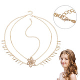 WILLBOND 8 Pieces Gold Head Chain Jewelry Boho Headband Head Chain Coins Pearl Tassel Chain Hair Band Festival Prom Wedding Headpiece for Women and Girls (Style B)