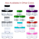 Beauticom 30G/30ML Clear Round Sample Container Jars with Gray Flat Top Lids for Lotion, Cream, Salves, Cosmetic and Makeup Samples - BPA Free (30 Pieces)