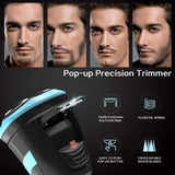 Electric Shaver Razor for Men, MAX-T Quick Charge Rotary Shaver with Pop Up Trimmer, Wet Dry IPX7 Waterproof