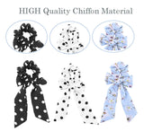 Hair Scrunchies, Fashionclubs Bownot Hair Scrunchies Elastic Chiffon Bow Scrunchies for Hair Scrunchy Hair Bands Hair Rope Ties Hair Bow Ponytail Holder Accessories for Women Girls, 11 Pack