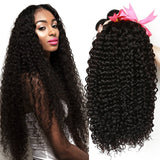 CLAROLAIR 9A Brazilian Curly Hair 3 Bundles Brazilian Kinky Curly Hair Bundles Virgin Brazilian Hair Brazilian Human Hair Extension Natural Color (14 16 18 INCH 1B)