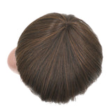 Afro Girls Cosplay Mushroom Wig Short Haircut With Bangs Bob Wig For Black Women (Brown)