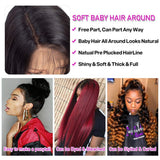 Beaudiva Lace Front Wigs Human Hair Straight Lace Front Human Hair Wigs 18inch 4×4 Lace Closure Wigs with Baby Hair Pre Plucked Bleached Knots Remy Brazilian Lace Wigs for Black Women Natural Color