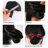 Driew Snoods for Women Hair, 6 pcs Hair Net with Bow Hair Snoods for Women