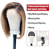 Wig Canvas Block Head Mannequin Canva Head for Wigs Making Head Wig Display Styling Head with Stand Canvas Mannique Head Block Wig Making Canvas Block Head with Mount Hole for Wigs and Mesh Cap