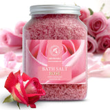 Rose Bath Salts - Natural Rosewood Oil & Rose Extract - Best for Relaxing - Good Sleep - Beauty - Bathing - Body Care - Wellness - Relax - Aromatherapy - Spa - De-Stress Bath Salts