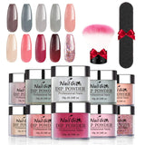 NAILGIL Dip Powder Kit Powder Refill Set- 10 Colors Dipping Powder Nail Starter Kit for Beginners No UV/LED Lamp Needed French Nail Manicure