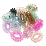 10PCS Spiral Hair Ties No Crease Hair Coil Set Hair Ring Phone Cord Traceless Elastic Hair Ties Ponytail Holder Rubber Bands Girls Woman Hair Accessory