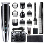 Hatteker Mens Hair Clipper Beard Trimmer Grooming kit Hair trimmer Mustache trimmer Body groomer Trimmer for Nose Ear Facial Hair Cordless Waterproof 5 In 1
