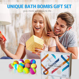 Mosteck Bath Bombs Gift Set 12Pcs, Shea & Coco Butter Dry Skin Moisturize, Perfect for Bubble & Spa Bath, Handmade Birthday Mother's Day Gifts Idea for Her/Him, Wife, Girlfriend, Women