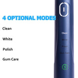 Sonic Electric Toothbrush Adult, NAWCUP Whitening Sonic Toothbrush, IPX7 Smart Electric Toothbrush with 4 Modes, Two-MinuteTimer and USB Wireless Rechargeable Including 2 Replaceable Brush Heads