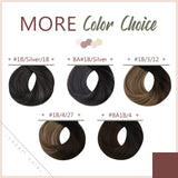 Ugeat Tape in Hair Extensions Human Hair, Tape in Hair Extensions 24inch Tape in Balayage Hair Extensions 50g 20pcs Remy Human Hair Extensions Tape in Natural Straight Hair #1B to Silver Tape Ins