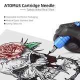 Tattoo Cartridge Needles, ATOMUS 20pcs 1RL 3RL 5RL 7RL 9RL 11RL Round Liner Disposable Sterilized Tattoo Needlefor Pen Rotary Machine Tattoo Supplies (20pcs 9RL)