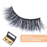 Arison 3D Mink Lashes False Fake Eyelashes Wispy Strips Silk Reusable Handmade Real Long Fur Soft Dramatic Natural Look 1 Pair Package for Women Makeup