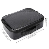 Barber Leather Tool Case, Segbeauty Large Embossed Crocodile Hairdresser Carrying Case Portable Hair Stylist Storage Organizer with Divider for Travel Clippers Shears and Pet Grooming Supplies