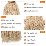 24 Inch 6 Packs Blonde Nu Faux Locs Crochet Braids Hair 21 Strands Synthetic Hair Pre-Looped Crochet Braids Knotless Style Most Natural African Roots Soft Locs Hair Extensions (24 Inch, 613#)