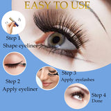 5 Pairs Magnetic Eyelashes With Eyeliner Natural Look Kit, 5D Reusable Waterproof No Glue Reusable Silk False Lashes with 2 Tubes of Magnetic Eyeliner Kit and Tweezers