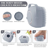 Silicone Back Scrubber for Shower, Lengthen & Soft Back Washer, Bath Body Brush with Handles for Deep Cleaning, Exfoliating and Massaging (Gray, 30-Inch)