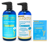 PURA D'OR Hair Thinning Therapy 3-piece Set, Shampoo, Conditioner & Masque for Best Results, Infused with Argan Oil, Biotin & Natural Ingredients, All Hair Types, Men & Women (Packaging may vary)