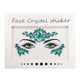 Vtrem 10 Sets Festival Face Jewels Stickers, Mermaid Crystal Face Gems Glitter, Rhinestone Temporary Tattoos Decorations for Music Festival Party, Eyes Face Body