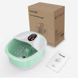 Carevas Foot Bath Massager, Heated Foot Soaker with O2 Bubbles, 14 Massaging Rollers for Tired Feet Stress Relief Home Use