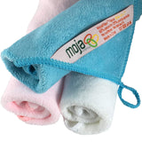 MojaWorks Microfiber Face Cloth Cleaning - Heavy Duty Stitching, Dual Purpose, Ultra Dense, Exfoliate Skin, Cleanse Pores - Easily Remove Makeup Dead Skin Cells - 3 Pack Measures 12" x12" (Variety)