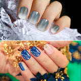 144 Pieces 6 Boxes Short Square False Nails Gradient Color Fake Nails Full Cover False Nails Press on Glossy Artificial Nails for Nail Salon Art DIY Decoration Supplies (Classic Pattern)
