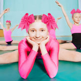 20 Pieces Breast Cancer Awareness Cheerleader Bow Cheerleading Hair Bow Large Hair Bow, 7 Inch (Light Pink)