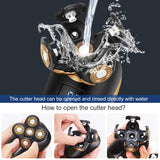 Electric Shavers for Men, 5 in 1 Electric Razor for Men Bald Head Shaver, LED Waterproof Rechargeable Mens Face Head Grooming Kit for Wet Dry Shaving with Clippers, Nose Hair Trimmer, Cleaning Brush